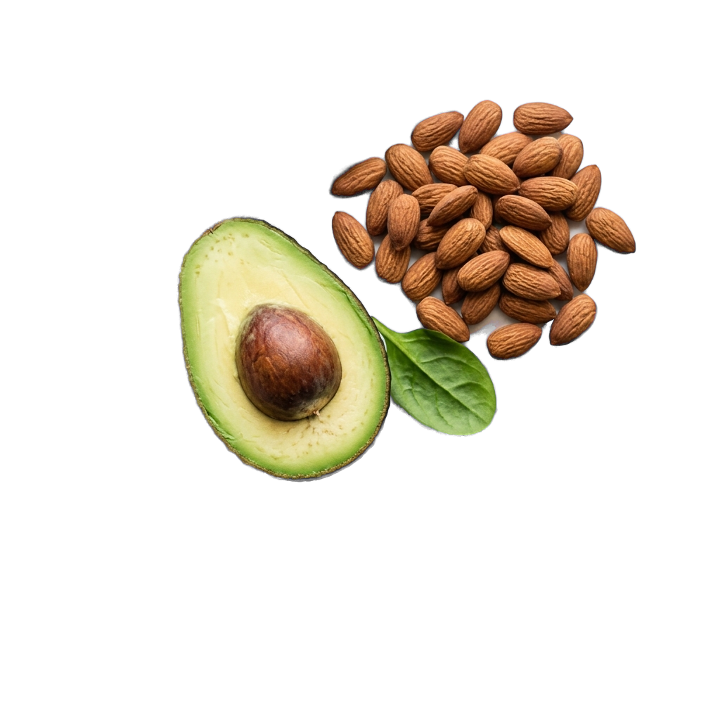 Dietary nutrition elements avocado spinach almonds